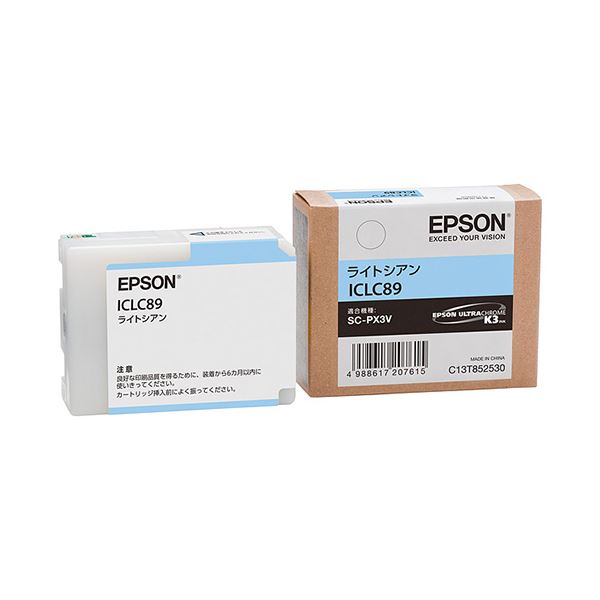 (まとめ) エプソン EPSON インクカートリッジ ライトシアン ICLC89 1個 〔×10セット〕〔代引不可〕