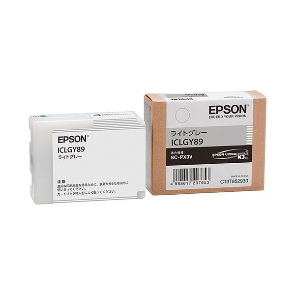 (まとめ) エプソン EPSON インクカートリッジ ライトグレー ICLGY89 1個 〔×10セット〕〔代引不可〕