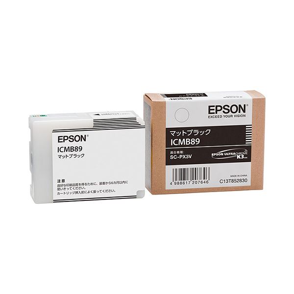 (まとめ) エプソン EPSON インクカートリッジ マットブラック ICMB89 1個 〔×10セット〕〔代引不可〕