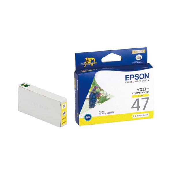 【商品名】 (まとめ) エプソン EPSON インクカートリッジ イエロー ICY47 1個 【×10セット】 【ジャンル・特徴】 インクカートリッジ 純正インクカートリッジ [ ICY47 ]