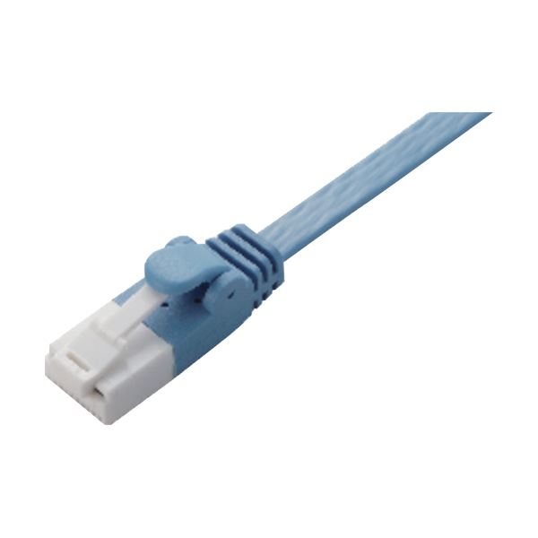 【商品名】 (まとめ) エレコム EU Ro HS指令準拠爪折れ防止フラットLANケーブル(Cat6) ブルー 7.0m LD-GFT/BU70 1本 【×10セット】 【ジャンル・特徴】 カーペット