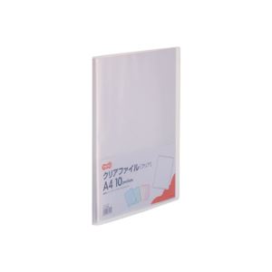 【商品名】 (まとめ) TANOSEE クリアファイル A4タテ10ポケット 背幅8mm クリア 1セット(10冊) 【×10セット】 【ジャンル・特徴】 【固定式】クリアファイル [ TCF-A4-