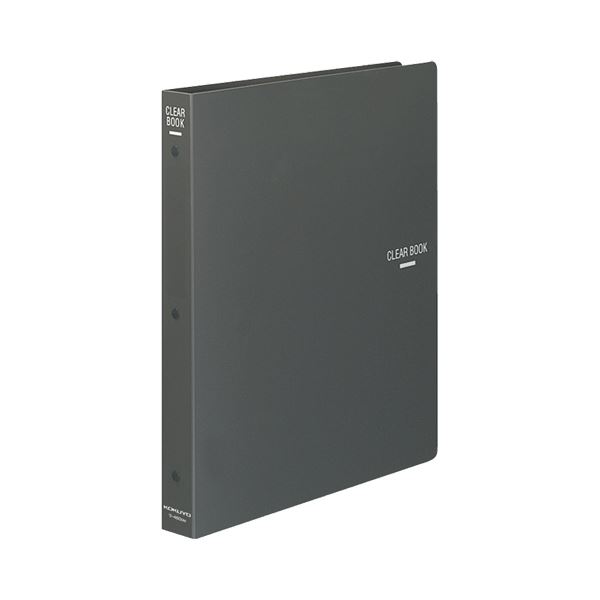 【商品名】 (まとめ) コクヨ クリヤーブック(クリアブック)(替紙式) A4タテ 30穴 23ポケット付属 背幅34mm ダークグレー ラ-460DM 1冊 【×10セット】 【ジャンル・特徴】 ク