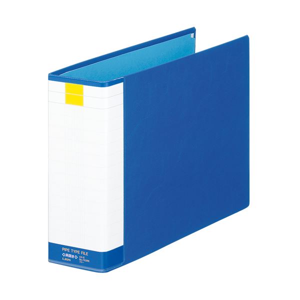 【商品名】 (まとめ) ライオン事務器 パイプ式ファイル(環境)両開き A4ヨコ 600枚収容 60mmとじ 背幅81mm ブルー No.762RK 1冊 【×10セット】 【ジャンル・特徴】 ライオ