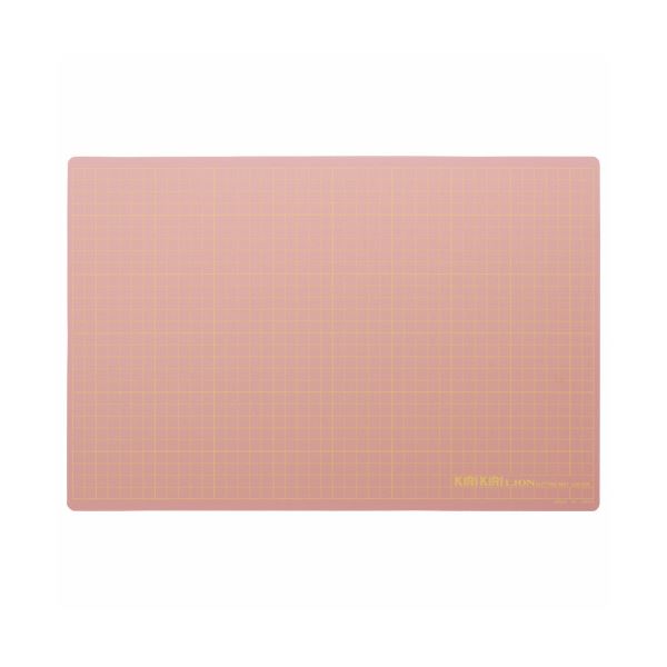 【商品名】 (まとめ) ライオン事務器 カッティングマットKIRIKIRI 再生PVC製 450×300×1.2mm ピンク CM-45K 1枚 【×10セット】 【ジャンル・特徴】 裏面は硬質で作業