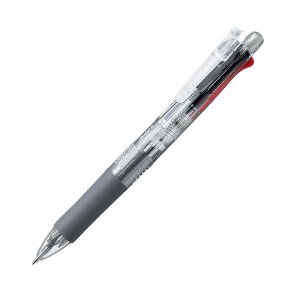 【商品名】 (まとめ) ゼブラ 多機能ペン クリップ-オン マルチ （軸色 透明） B4SA1-C 1本 【×30セット】 【ジャンル・特徴】 筆記具 油性ボールペン 多機能ボールペン [ B4SA1
