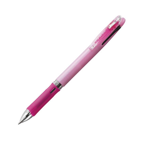 (まとめ) ゼブラ 多色油性ボールペン クリップ-オン スリム3C 0.7mm (軸色 パステルピンク) B3A5-WP 1本 〔×30セット〕〔代引不可〕