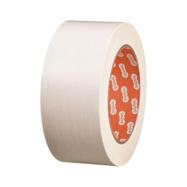 (まとめ) TANOSEE 布テープ（カラー） 50mm×25m 白 1巻 〔×30セット〕〔代引不可〕