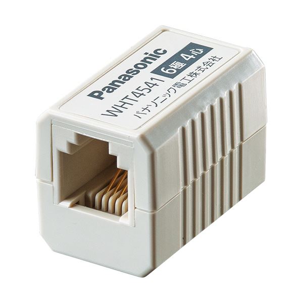 【商品名】 (まとめ) パナソニック モジュラコネクタ 6極4心ミルキー WHT4541P 1個 【×30セット】 【ジャンル・特徴】 モジュラーケーブルの延長に。 [ WHT4541P ]