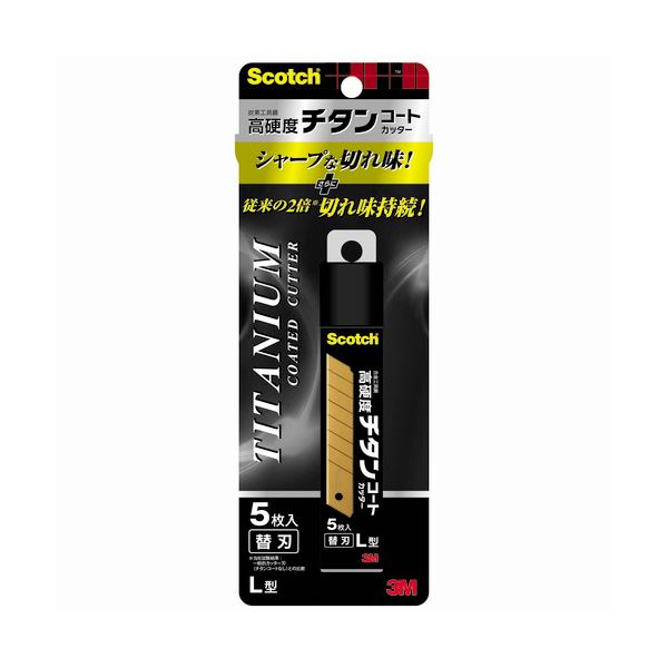 【商品名】 (まとめ) 3M スコッチ チタンコートカッター替え刃 Lサイズ TI-CRL5 1パック（5枚） 【×30セット】 【ジャンル・特徴】 カッターナイフ「チタンコートカッター」用替え刃 [