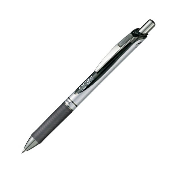 【商品名】 (まとめ) ぺんてる ゲルインクボールペンノック式エナージェル 0.7mm 黒 （軸色 シルバー） BL77-A 1本 【×50セット】 【ジャンル・特徴】 スピードを要する筆記場面で、よ
