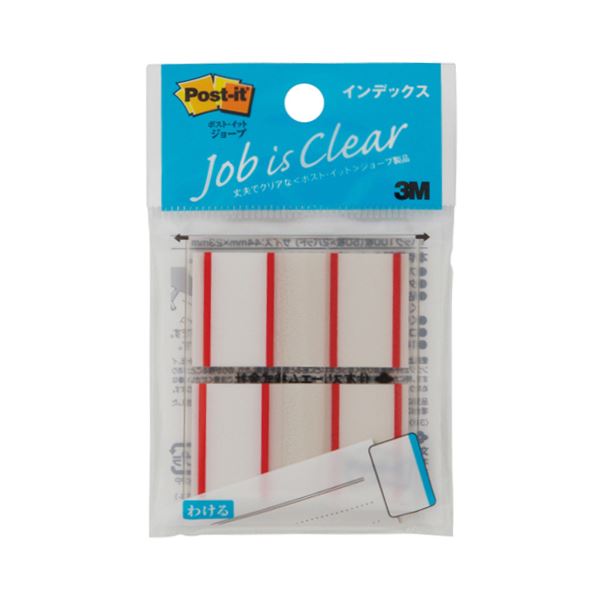 【商品名】 (まとめ) 3M ポスト・イット ジョーブインデックス 44×23mm レッド 682-1-RE 1パック（2冊） 【×50セット】 【ジャンル・特徴】 貼り直しもOKなインデックス。タイ