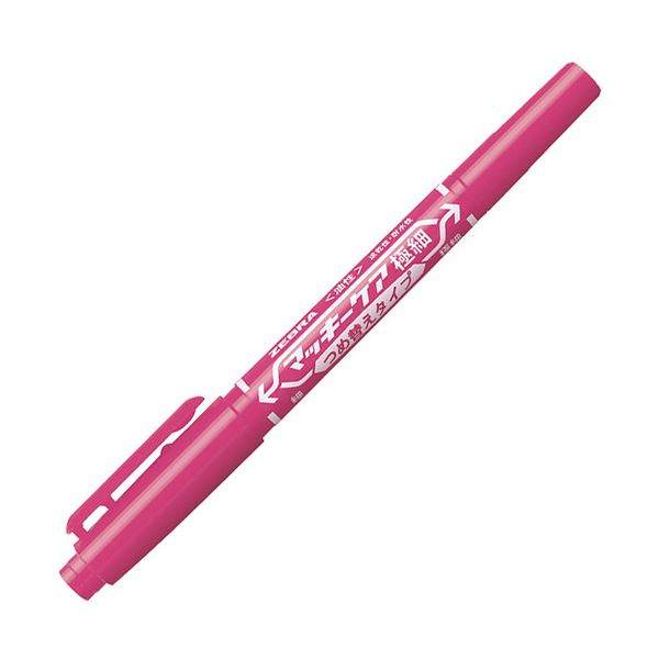 【商品名】 (まとめ) ゼブラ 油性マーカー マッキーケア極細 つめ替えタイプ 細字+極細 ピンク YYTS5-P 1本 【×100セット】 【ジャンル・特徴】 筆記具 油性マーカー・ペイントマーカー