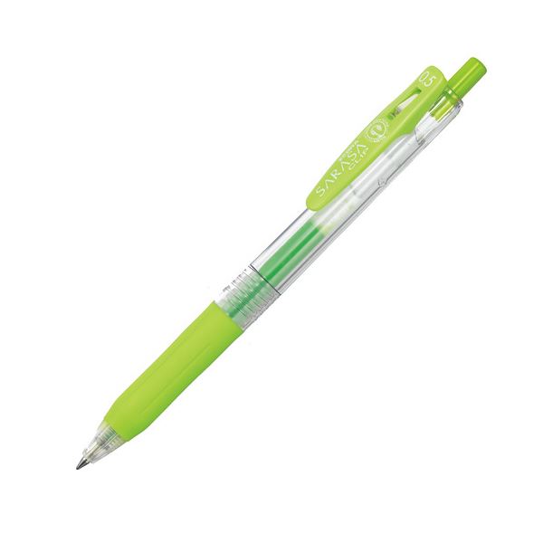 (まとめ) ゼブラ ゲルインクボールペン サラサクリップ 0.5mm ライトグリーン JJ15-LG 1本 〔×100セット〕〔代引不可〕