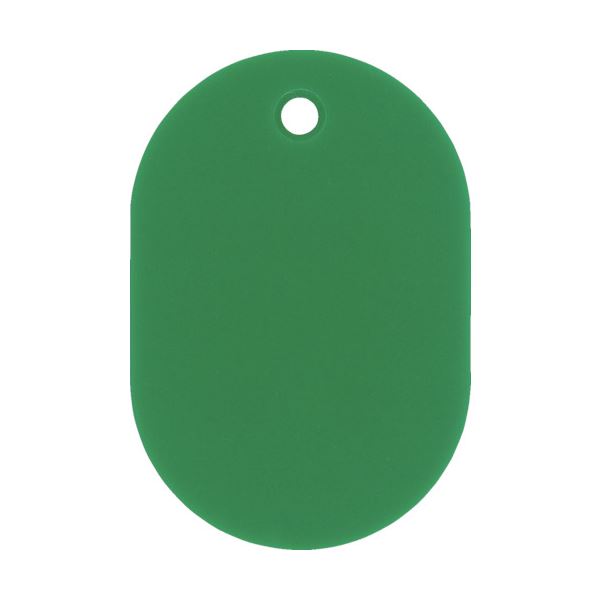【商品名】 (まとめ) 日本緑十字社 小判札（無地札） 緑60×40mm スチロール樹脂 200022 1枚 【×100セット】 【ジャンル・特徴】 キーホルダーや番号札に好適です。 [ 200022