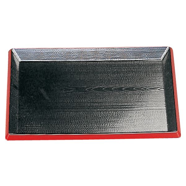 【商品名】 尺3 利休盆/トレー 【黒天朱SL】 392mm×288mm×18mm 日本製 〔和食 レストラン 居酒屋 店舗 お店〕 【ジャンル・特徴】 利休盆 トレー おぼん 国産 日本産 食器 お