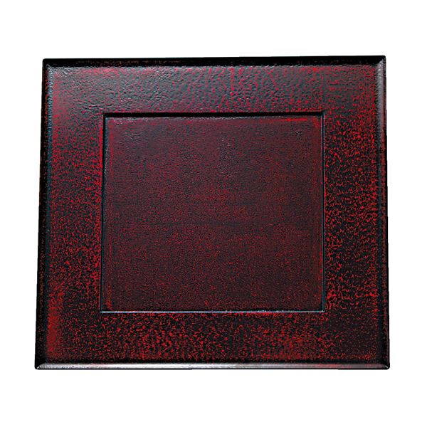 【商品名】 尺1 懐石炉縁盆/トレー 【絞り漆刻】 333×333×14mm 日本製 〔和食 レストラン 居酒屋 店舗 お店〕 【ジャンル・特徴】 懐石炉縁盆 トレー おぼん 国産 日本産 食器 お皿