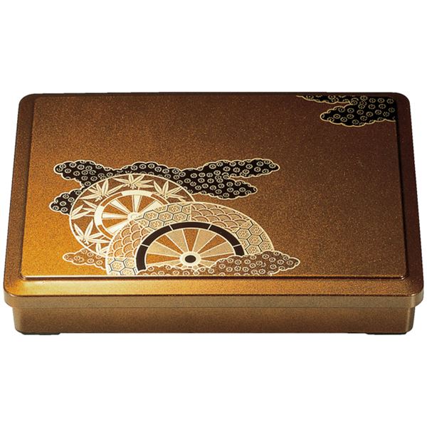 【商品名】 9寸 DX長手弁当/和食器 【肉厚型 御所車 仕切付 A】 275×215×67mm 日本製 〔和食 レストラン 居酒屋 店舗 お店〕 【ジャンル・特徴】 DX長手弁当 弁当箱 お弁当箱 