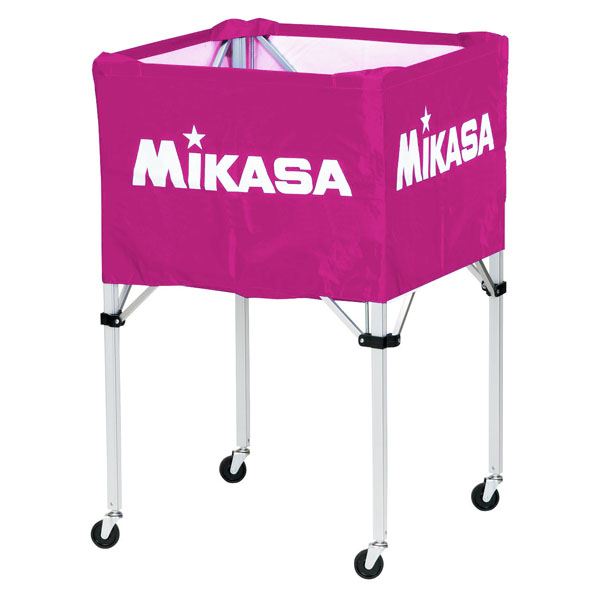 MIKASA（ミカサ）器具 ボールカゴ 箱型・大（フレーム・幕体・キャリーケース3点セット） バイオレット 〔BCSPH〕〔代引不可〕