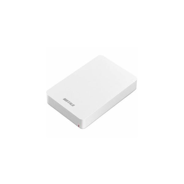 BUFFALO USB3.1（Gen1） ポータブルHDD 4TB ホワイト HD-PGF4.0U3-GWHA〔代引不可〕
