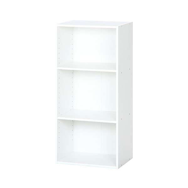 【商品名】 カラーボックス 可動棚 3段 幅418×奥行290×高さ890mm ホワイト リビング ダイニング キッチン ベッドルーム 【ジャンル・特徴】 カラーボックス 収納棚 カラーBOX リビン
