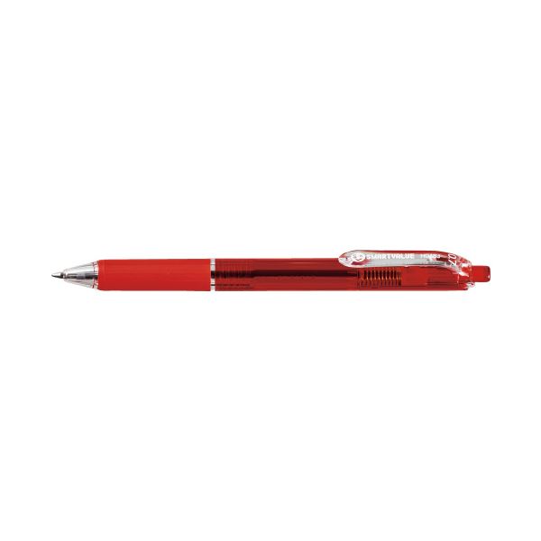 （まとめ）スマートバリュー ノック式ボールペン100本 H048J-RD-100赤（×3セット）〔代引不可〕