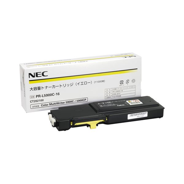 【商品名】 NEC 大容量トナーカートリッジ イエロー PR-L5900C-16 1個 【ジャンル・特徴】 メーカー純正カラーレーザープリンタ用トナーカートリッジ [ PR-L5900C-16 ]