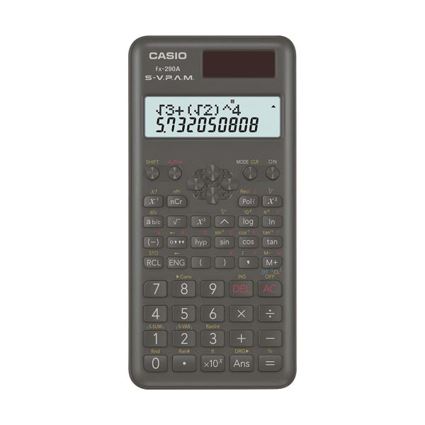 カシオ 関数電卓 10桁2行ハードケース付 FX-290A-N 1セット（3台）〔代引不可〕