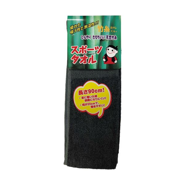 【商品名】 （まとめ）三重化学工業 ミエローブ 竹糸くんスポーツタオル グレー NO.TK13-GR 1枚【×10セット】 【ジャンル・特徴】 ひんやりきもちいいレーヨン素材のタオルです。 [ NO.