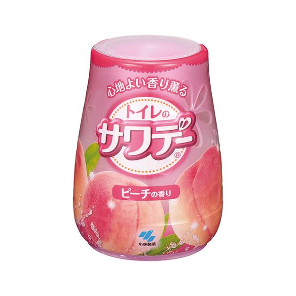 【商品名】 （まとめ）小林製薬 サワデー気分はじけるピーチの香り 本体 140g 1個【×10セット】 【ジャンル・特徴】 心地よい香りが薫るトイレの芳香消臭剤。 [ カオルサワデ-PEアンドSH ]