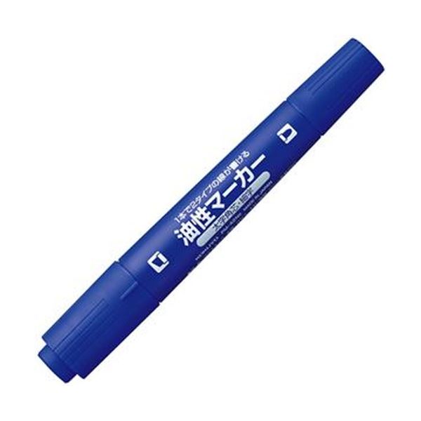 【商品名】 （まとめ）コクヨ 再生樹脂油性マーカーツイン太字+細字 青 PM-42NB 1セット（10本）【×10セット】 【ジャンル・特徴】 太字+細字のツインタイプの油性マーカー。 [ PM-42