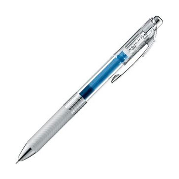 【商品名】 （まとめ）ぺんてる ゲルインクボールペン ノック式エナージェル インフリー 0.4mm ブルー（軸色：クリア）BLN74TL-C 1セット（10本）【×10セット】 【ジャンル・特徴】 記