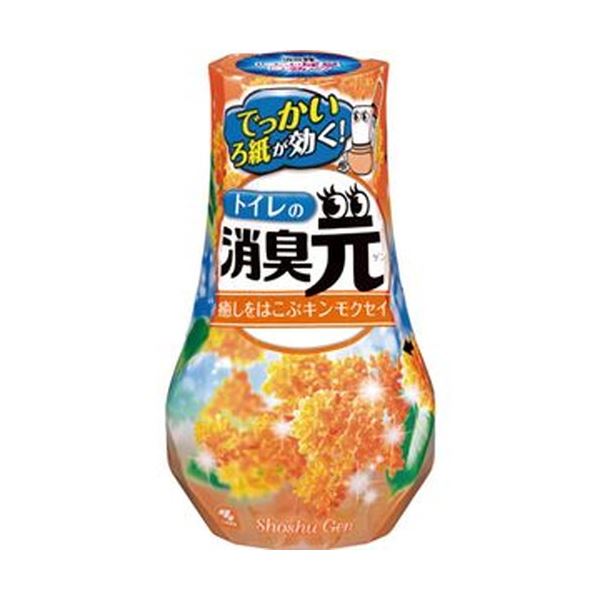 【商品名】 （まとめ）小林製薬 トイレの消臭元癒しをはこぶキンモクセイ 400ml 1セット（3個）【×10セット】 【ジャンル・特徴】 極太「ろ紙」が、ニオイのもとをぐんぐん消臭。 [ KOB498