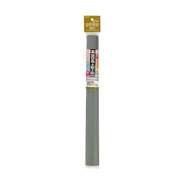 【商品名】 （まとめ）ELPA 足せるモール 床用0号40cm テープ付 グレー PSM-U040P3（GY）1パック（3本）【×10セット】 【ジャンル・特徴】 床面に配線したケーブルを保護し、すっ