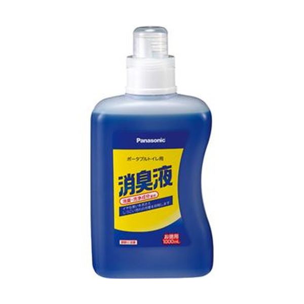 【商品名】 （まとめ）パナソニック エイジフリーポータブルトイレ用消臭液 青色タイプ 1000ml VALTBL1LB 1本【×10セット】 【ジャンル・特徴】 ポータブルトイレにこれ1本!イヤな臭い