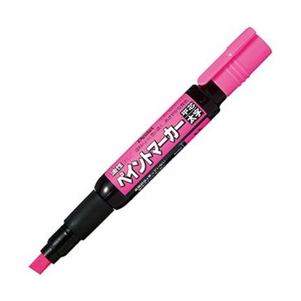 【商品名】 （まとめ）ぺんてる 油性ペン ペイントマーカー太字 桃 MWP30-P 1セット（10本）【×5セット】 【ジャンル・特徴】 塗料のように色が濃く、あざやかな発色の油性ペイントマーカー。 