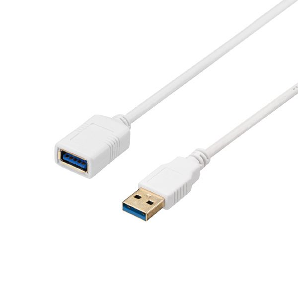 バッファロー（サプライ） USB3.2 Gen1 ケーブル 延長用 A-A 1.5m ホワイト BU3AA15WH〔代引不可〕
