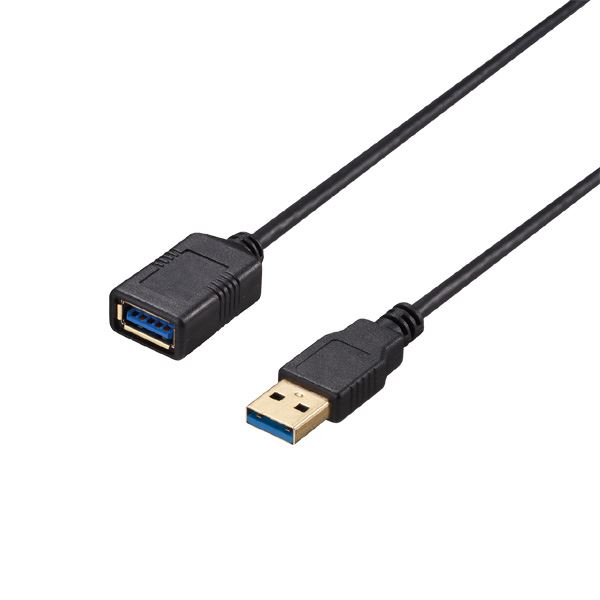 バッファロー（サプライ） USB3.2 Gen1 ケーブル 延長用 A-A スリム 2m ブラック BU3AAS20BK〔代引不可〕