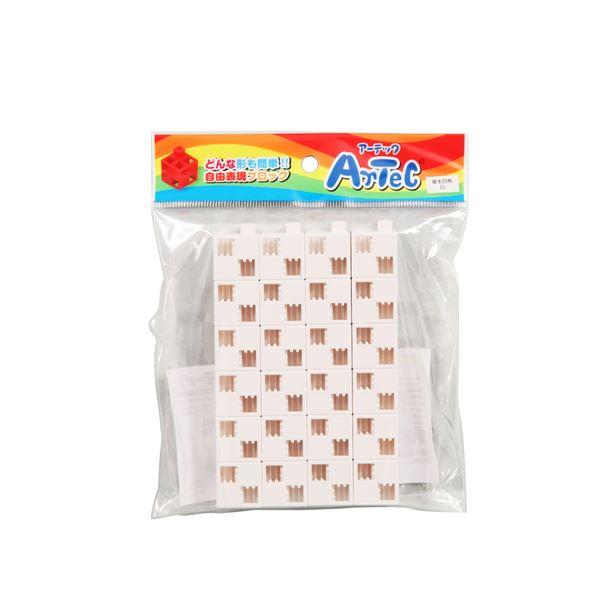【商品名】 （まとめ）Artecブロック 基本四角 24P 白【×10セット】
