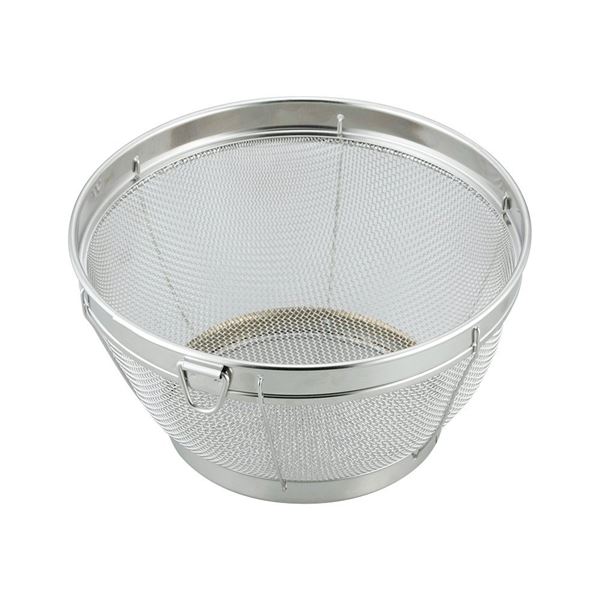【商品名】 ステンレス 深型 ざる/調理器具 【18cm 3個セット】 リング付き 吊り下げ収納可 お手入れ簡単 SUIグート 〔キッチン 台所〕 【ジャンル・特徴】 SUIグート ステンレス製 深め