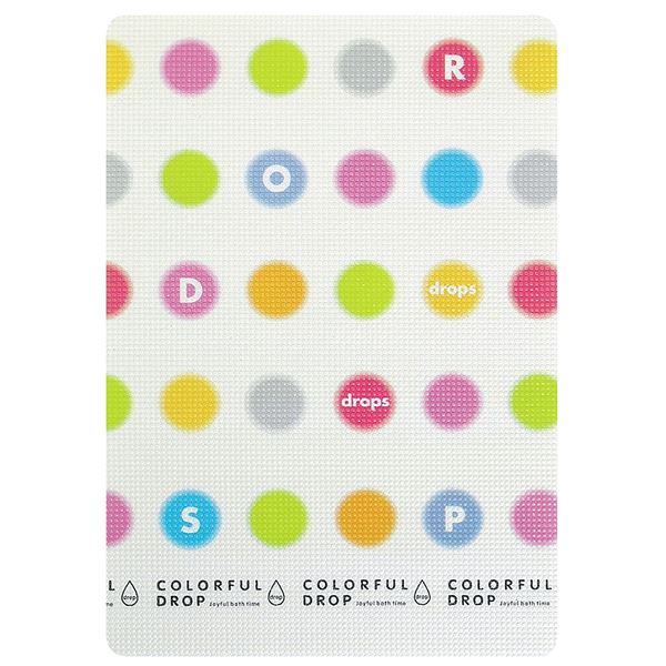 【商品名】 浴室内 お風呂マット/シャワーマット 【ハーフサイズ×3セット ドロップ】 42.5×60×厚さ2cm 防カビ フロマット 〔バスルーム〕 【ジャンル・特徴】 ハーフサイズ ドロップ柄 浴
