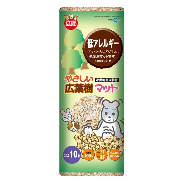 【商品名】 （まとめ） やさしい広葉樹マット 10L （ペット用品） 【×12セット】 【ジャンル・特徴】 ペットと人にやさしい低刺激マットです。