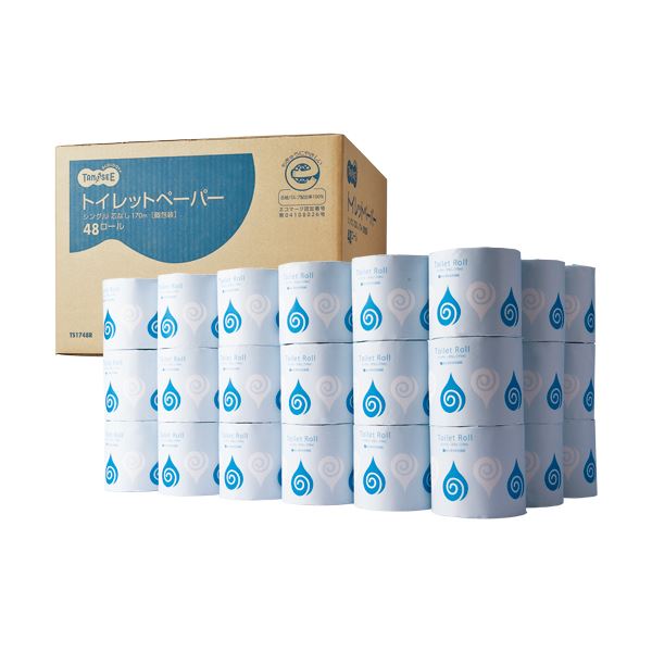 【商品名】 TANOSEE トイレットペーパー 個包装 シングル 芯なし 170m 1セット（480ロール：48ロール×10ケース） 【ジャンル・特徴】 安心・安全・高品質を求めたらやはり国産！ [ 