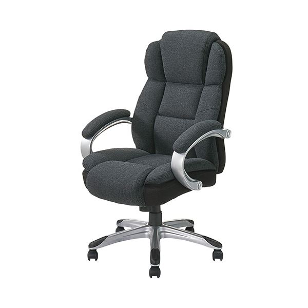 【商品名】 ナカバヤシ ファブリックポケットコイルチェア 肘付 ブラック CCF-501BK 1脚 【組立品】 【ジャンル・特徴】 手触りの良いファブリック素材のエグゼクティブタイプ仕様。 [ CCF