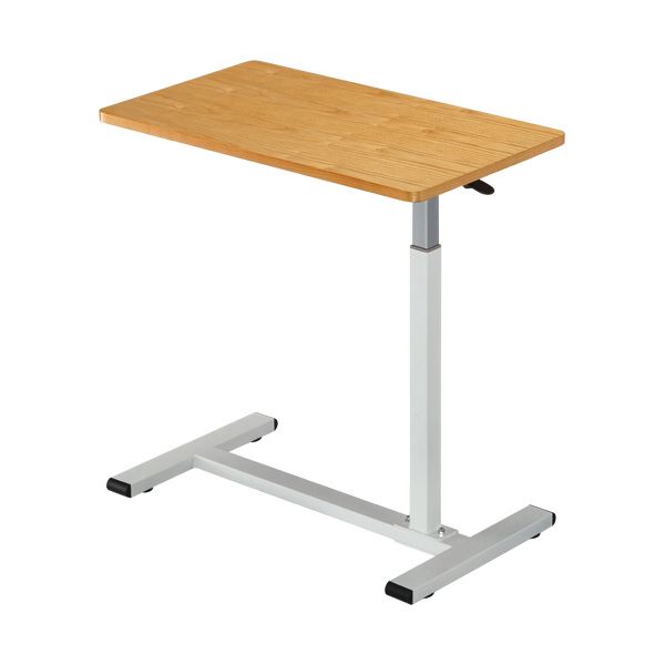 【商品名】 YAMAZEN レバー式昇降テーブル オーク/ホワイト KUT-7040（OAK/WH） 1台 【組立品】 【ジャンル・特徴】 立ったり座ったり、自在に作業ができるレバー式昇降テーブル。 