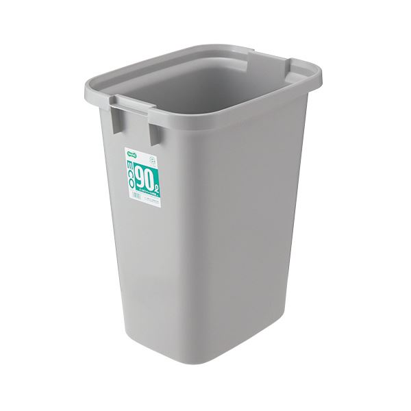 【商品名】 TANOSEE エコポリペール 角型 90L 本体 グレー 1個 【フタ別売】 【ジャンル・特徴】 再生原料使用ペール。 [ PEK90OH ]
