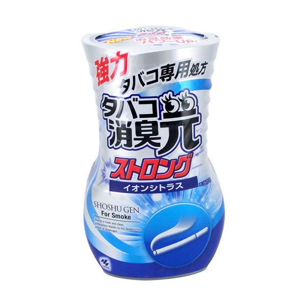 【商品名】 （まとめ）小林製薬 タバコ消臭元 ストロング イオンシトラス 400ml 1個 【×5セット】 【ジャンル・特徴】 大きなろ紙でイヤなニオイを強力消臭。 [ シヨウシユウゲンタバコ ]