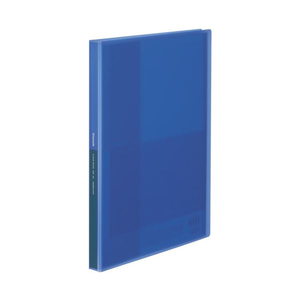 【商品名】 （まとめ）コクヨ クリヤーブック（Glassele） 固定式 A4タテ 40ポケット ブルー ラ-GL40B 1冊 【×10セット】 【ジャンル・特徴】 【固定式】傷が目立ちにくいシボ加工