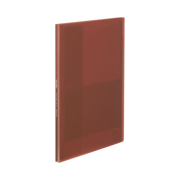 【商品名】 （まとめ）コクヨ クリヤーブック（Glassele） 固定式 A4タテ 10ポケット ブラウン ラ-GL10S 1冊 【×30セット】 【ジャンル・特徴】 【固定式】傷が目立ちにくいシボ加