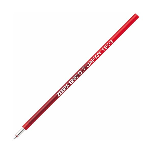 （まとめ）ゼブラ エマルジョンボールペン 替芯 SNC-0.7芯 赤 RSNC7-R 1本 〔×30セット〕〔代引不可〕